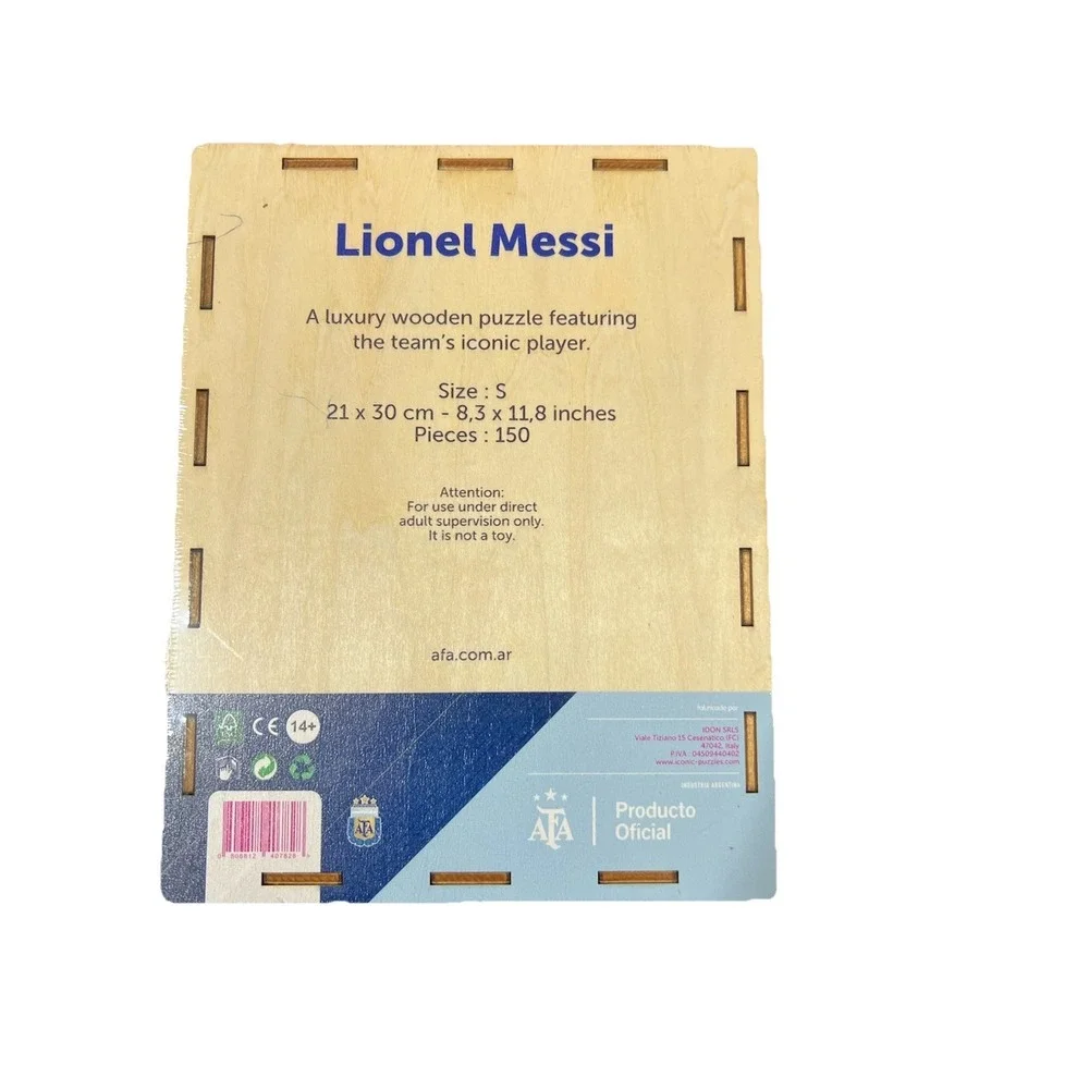 (..3)Lionel Messi Iconic Wooden Puzzle 150pcs 21x30 BRAND NEW